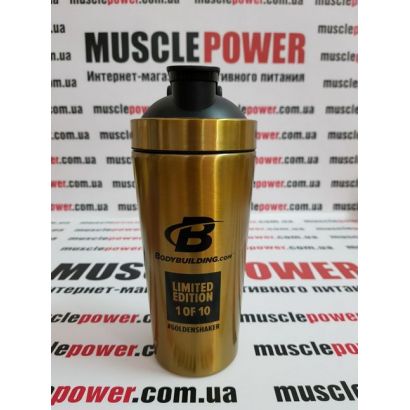 Шейкер Smart Sheker Bodibilding 750 ml Gold (металлический )