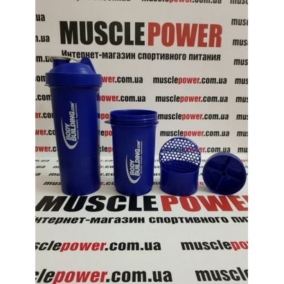 Шейкер Bodybuilding 600 ml+ 2 контейнера
