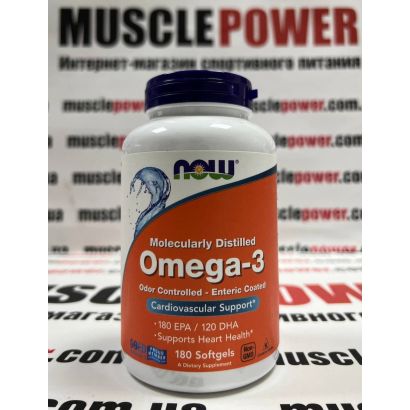 NOW Foods OMEGA -3  Enteric 180 капс